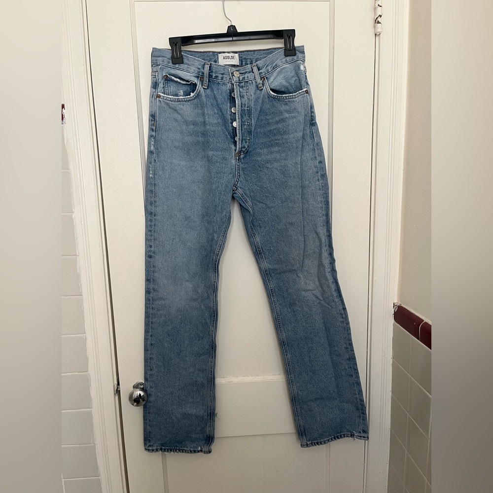 Agolde Women's Straight Leg Jeans - Light Blue